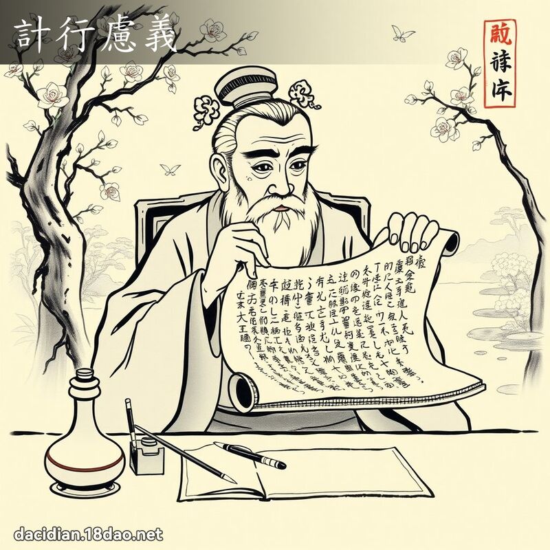 計行慮義 - 國語大辭典配圖