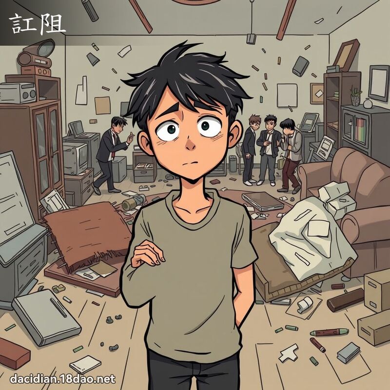 訌阻 - 國語大辭典配圖