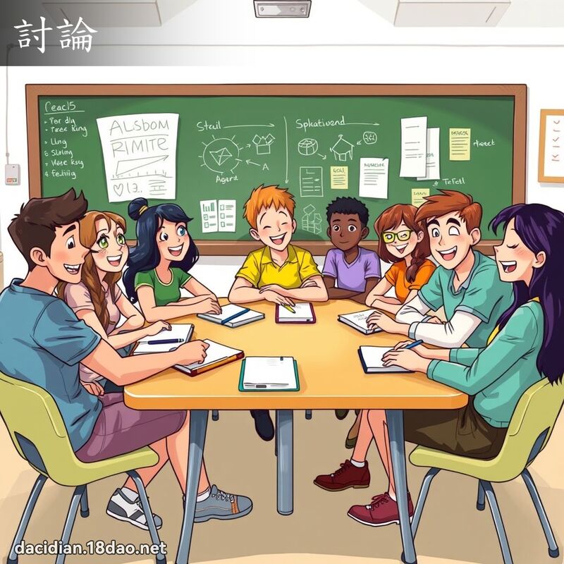 討論 - 國語大辭典配圖