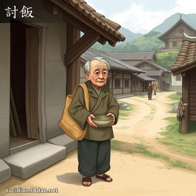 討飯 - 國語大辭典配圖