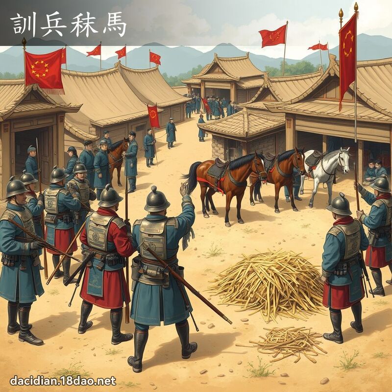 訓兵秣馬 - 國語大辭典配圖
