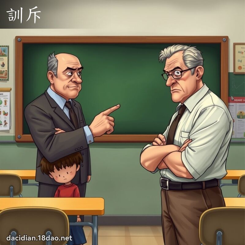 訓斥 - 國語大辭典配圖