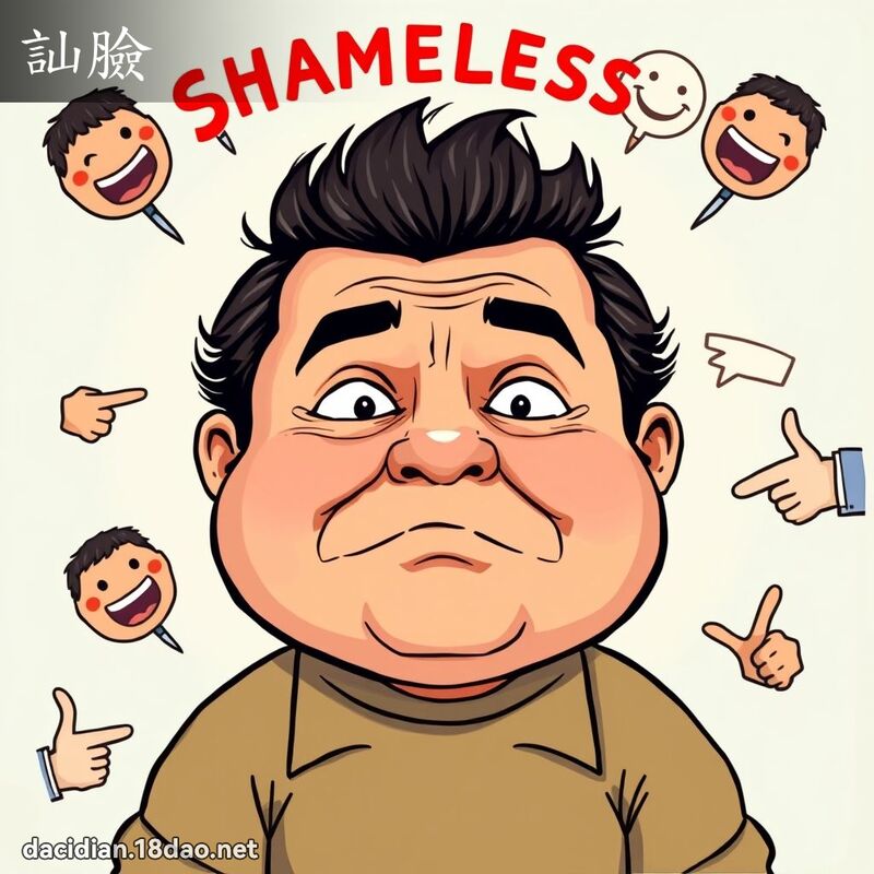 訕臉 - 國語大辭典配圖
