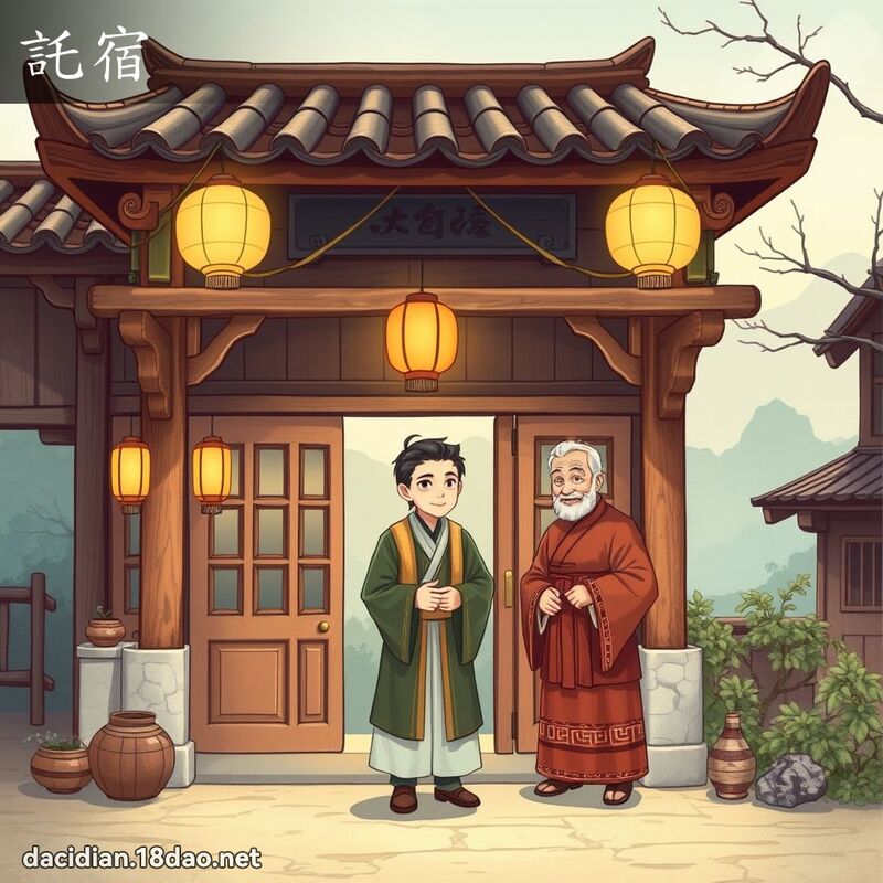 託宿 - 國語大辭典配圖
