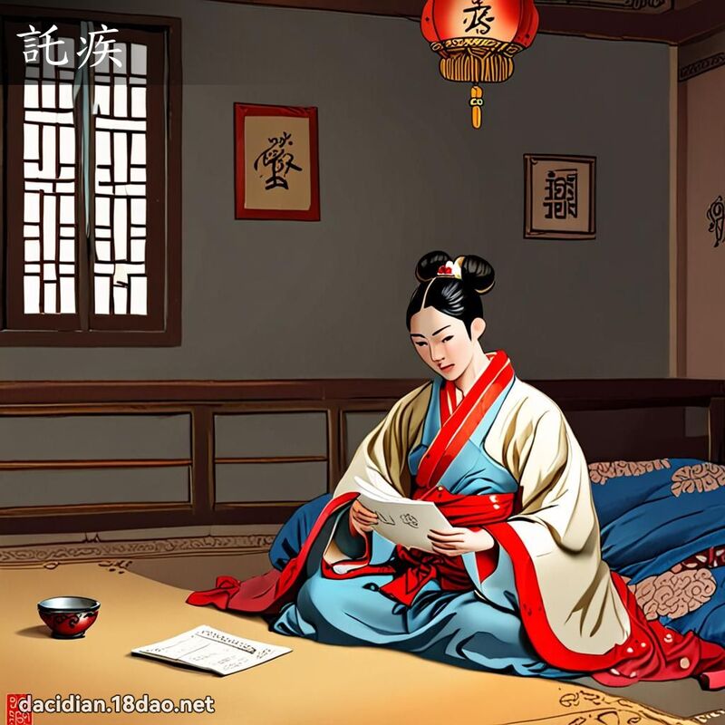 託疾 - 國語大辭典配圖
