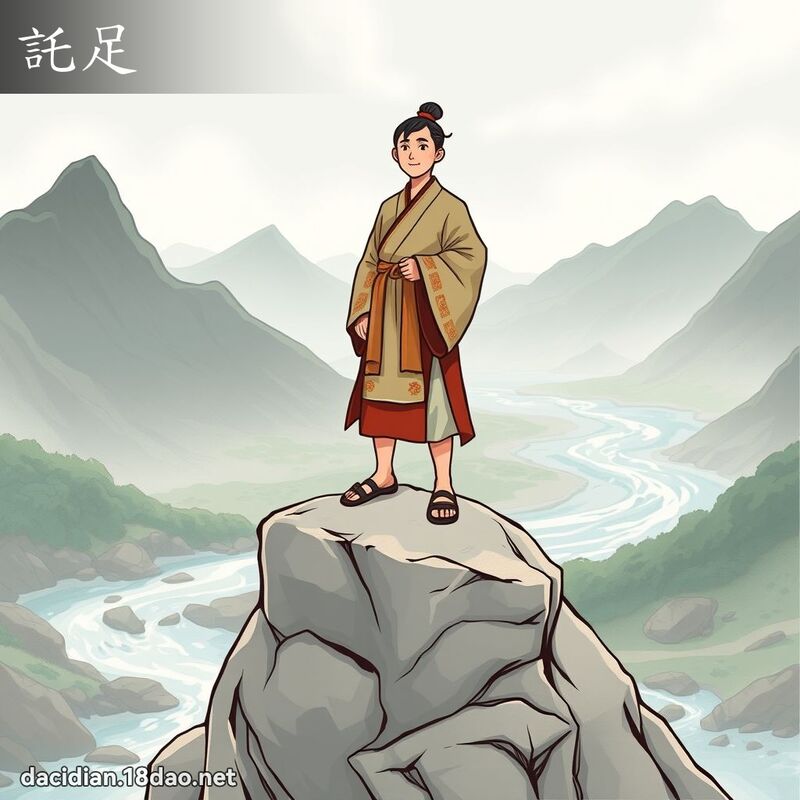 託足 - 国语大辞典配图