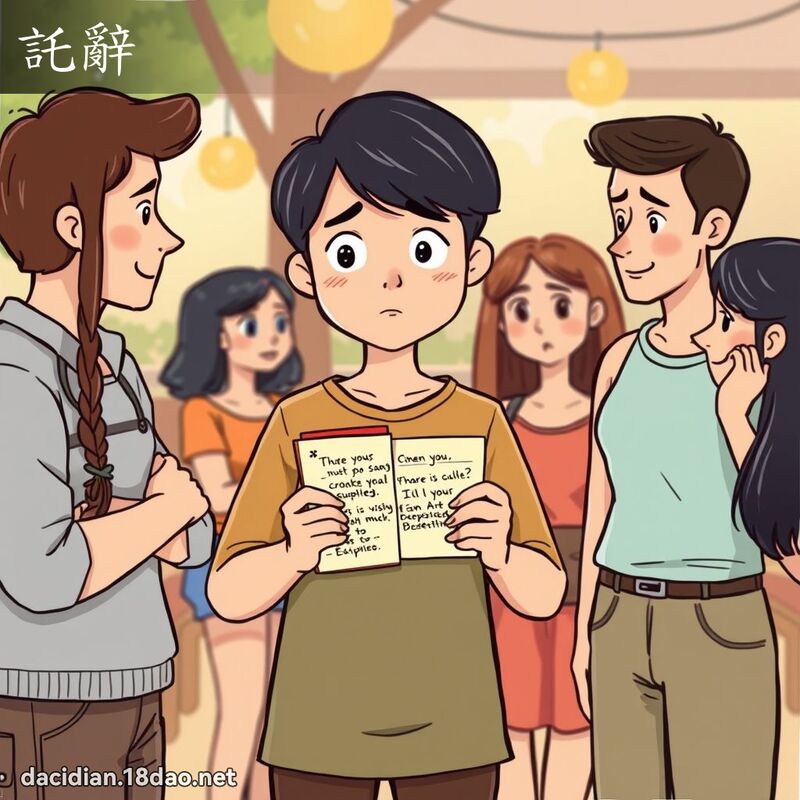 託辭 - 國語大辭典配圖