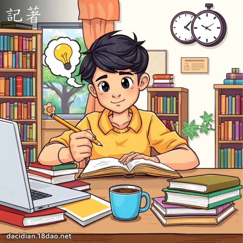 記著 - 國語大辭典配圖