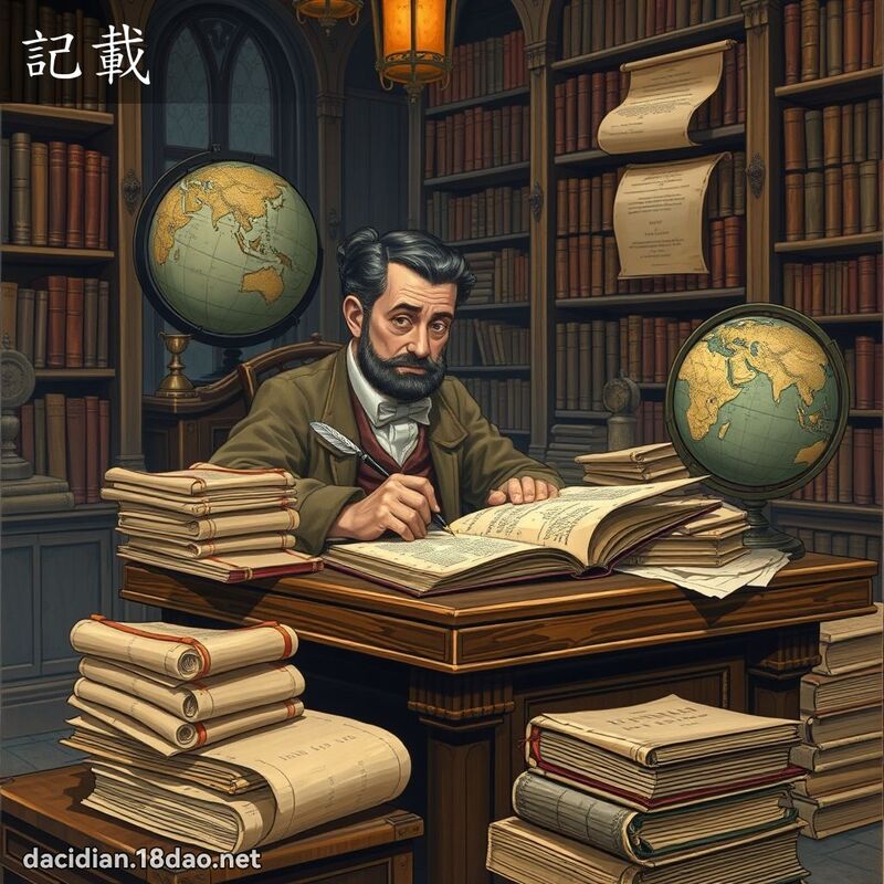 记载 - 国语大辞典配图
