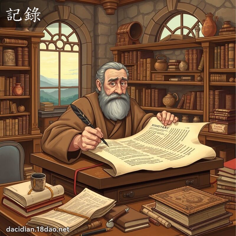 记录 - 国语大辞典配图
