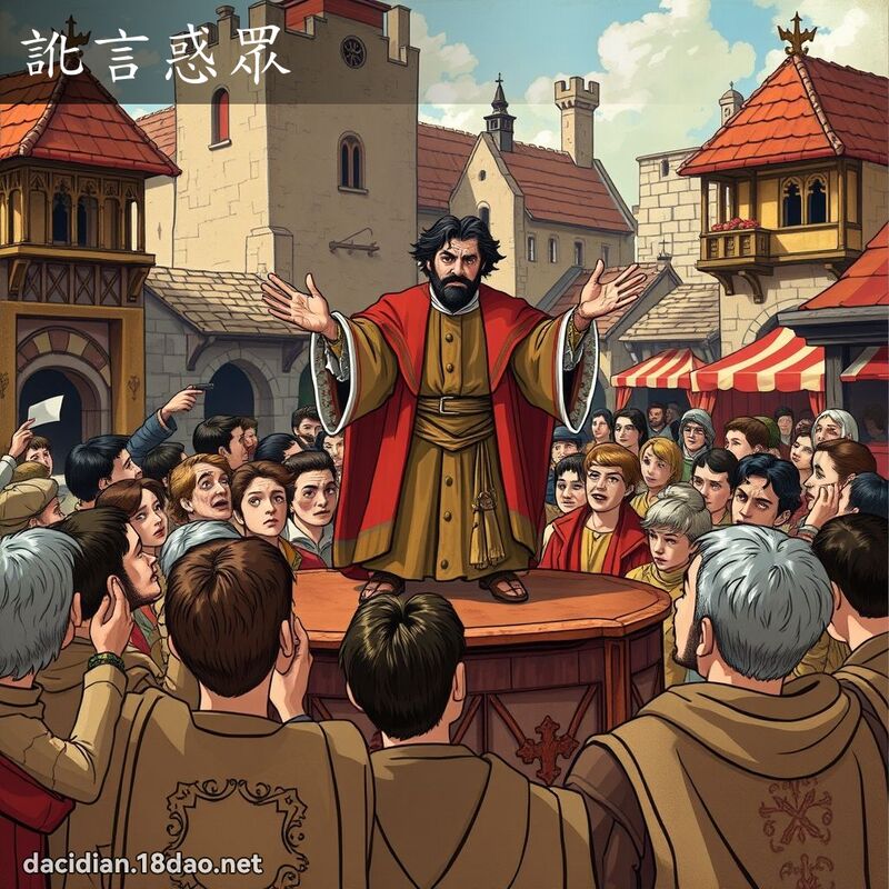 訛言惑眾 - 國語大辭典配圖
