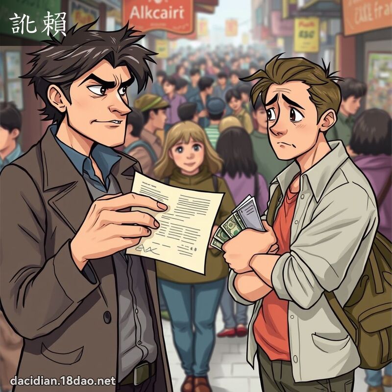 讹赖 - 国语大辞典配图