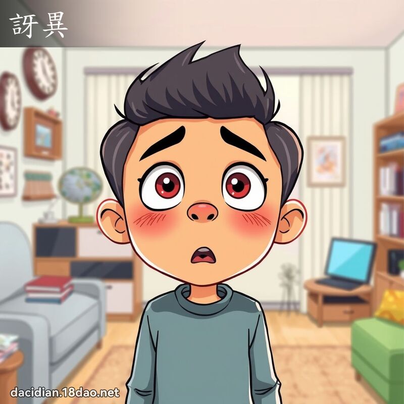 訝異 - 國語大辭典配圖