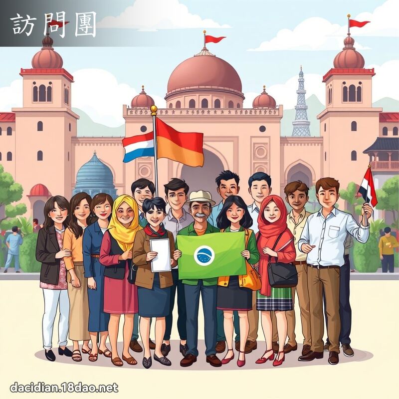 訪問團 - 國語大辭典配圖