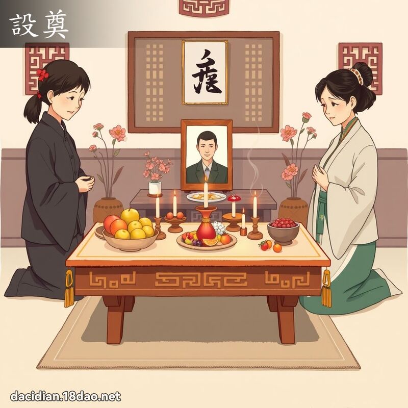 设奠 - 国语大辞典配图
