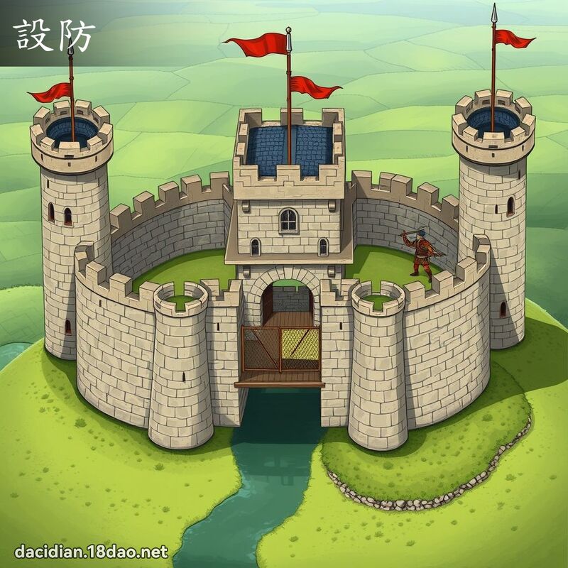 设防 - 国语大辞典配图