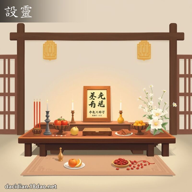设灵 - 国语大辞典配图