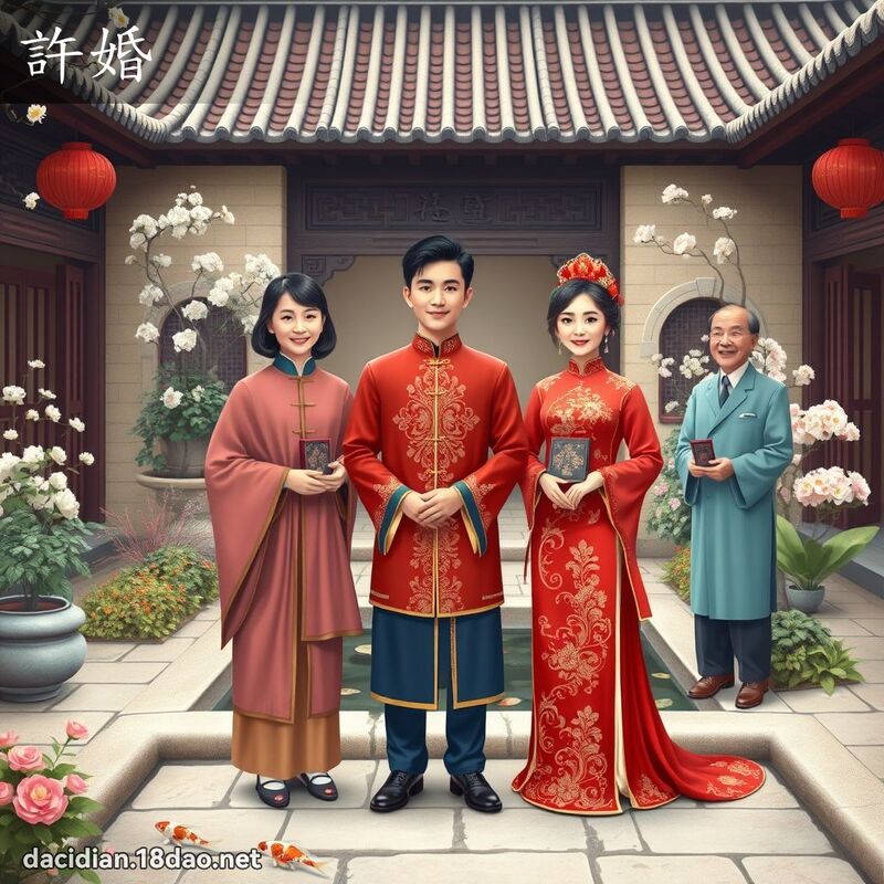 許婚 - 國語大辭典配圖