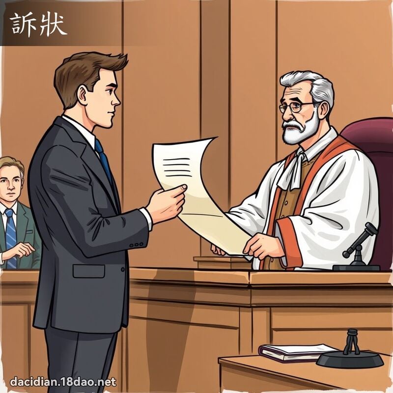 诉状 - 国语大辞典配图