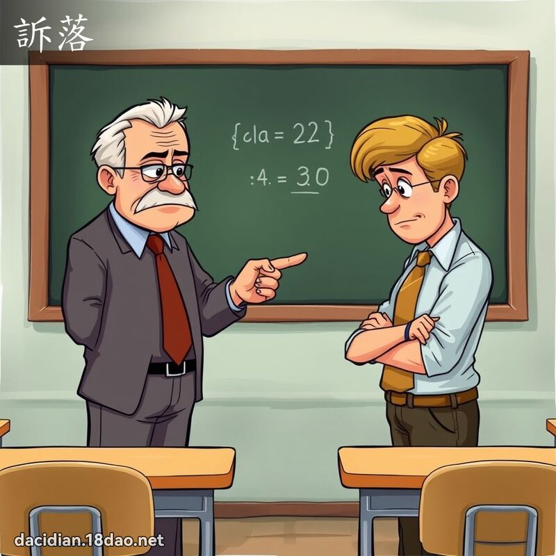訴落 - 國語大辭典配圖