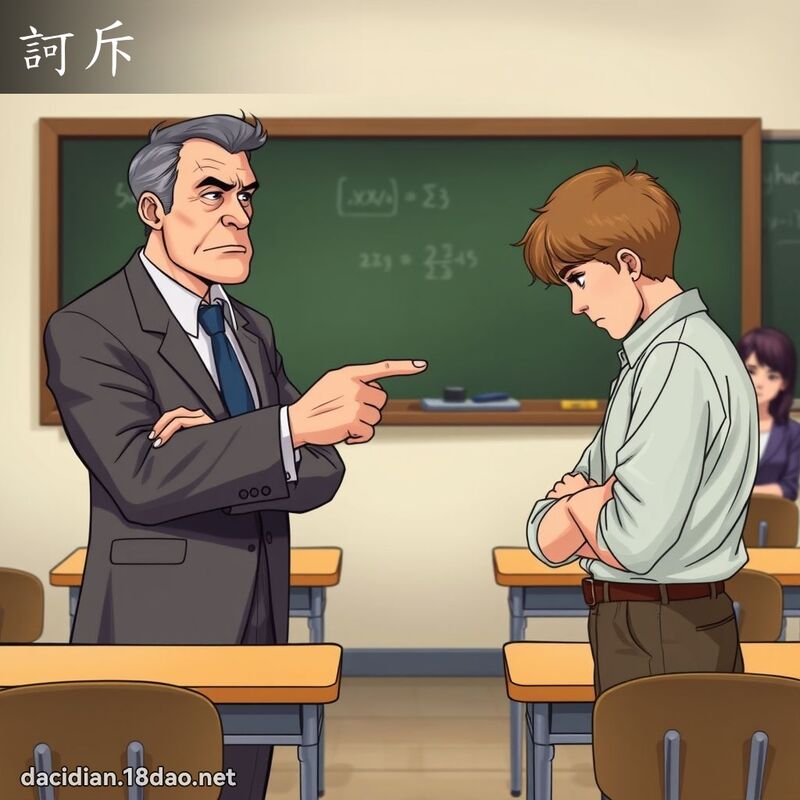 訶斥 - 国语大辞典配图