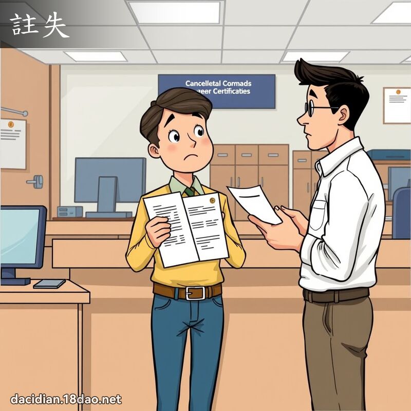 註失 - 國語大辭典配圖