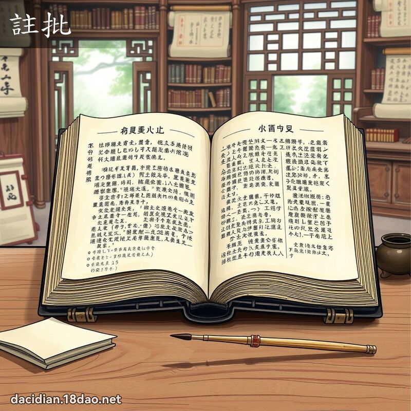 註批 - 国语大辞典配图