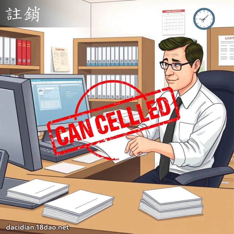 註銷 - 國語大辭典配圖