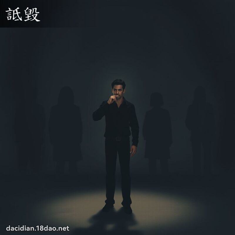 詆毁 - 国语大辞典配图