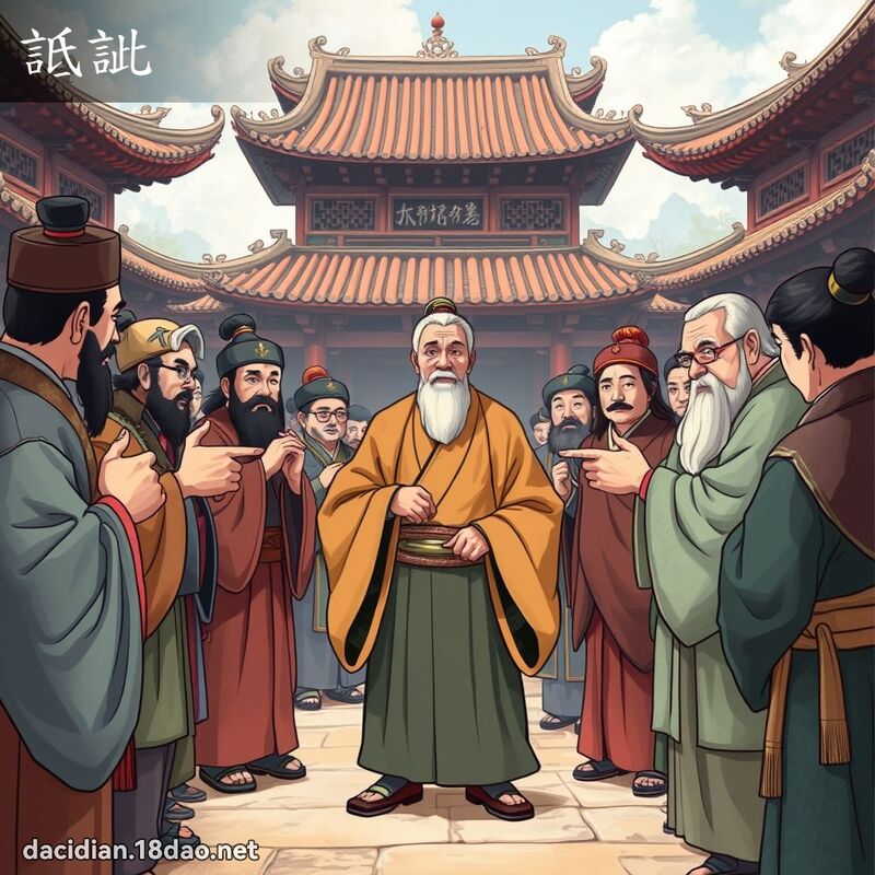詆訿 - 國語大辭典配圖