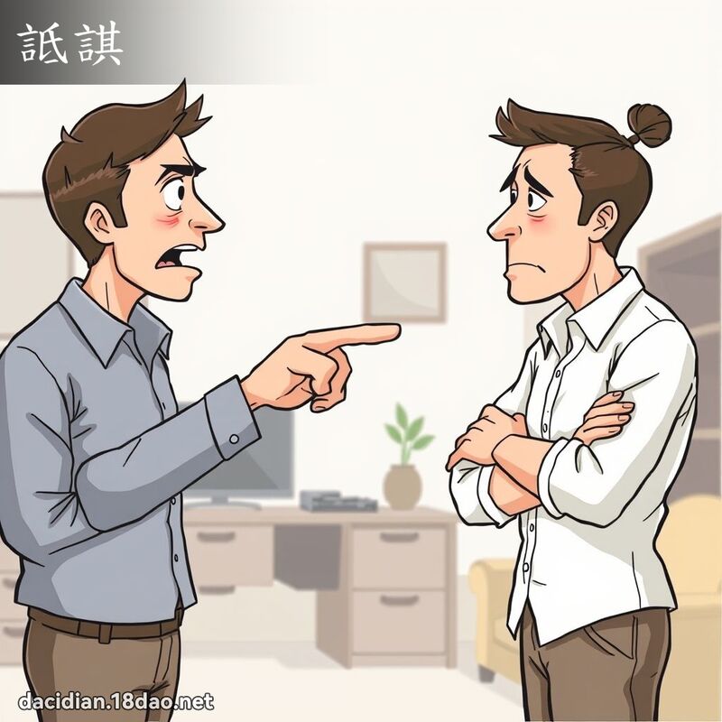 詆諆 - 国语大辞典配图