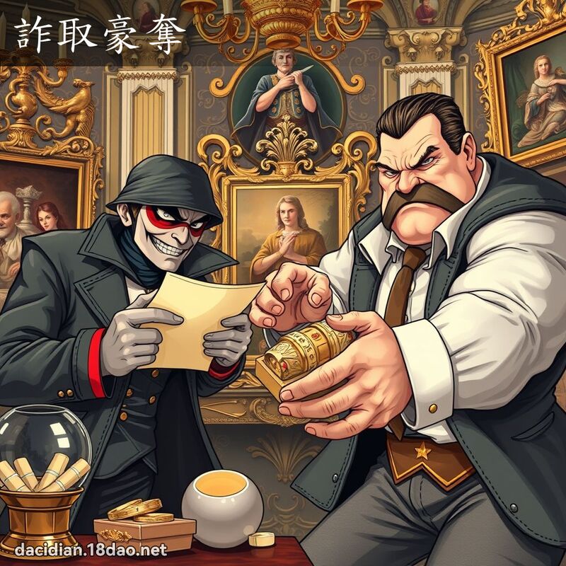 诈取豪夺 - 国语大辞典配图