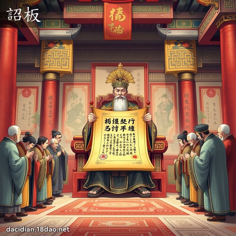 詔板 - 國語大辭典配圖