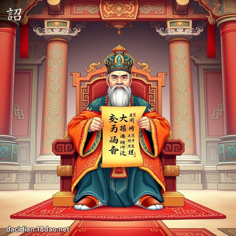 詔 - 國語大辭典配圖