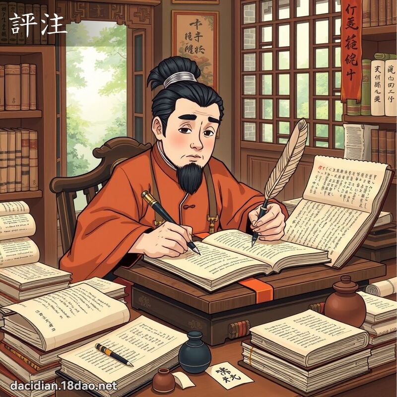 評注 - 國語大辭典配圖