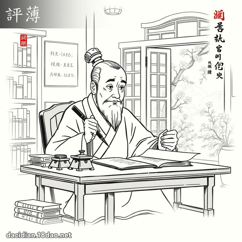 评薄 - 国语大辞典配图