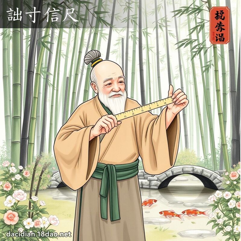 詘寸信尺 - 國語大辭典配圖
