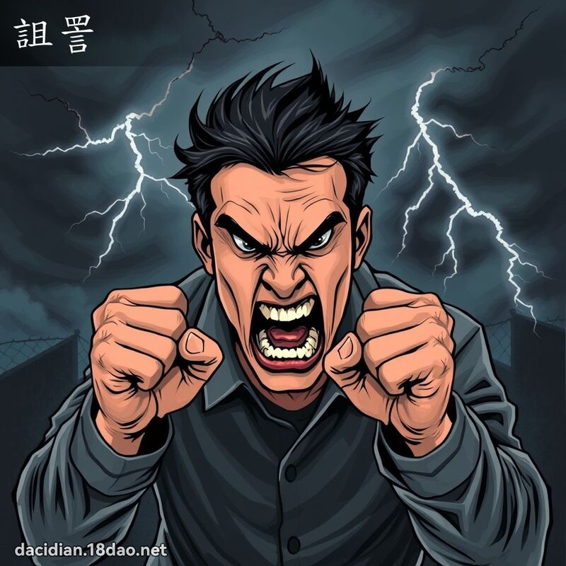 詛詈 - 國語大辭典配圖