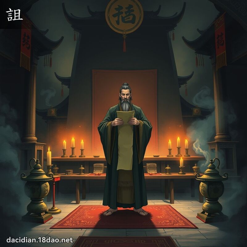 詛 - 國語大辭典配圖