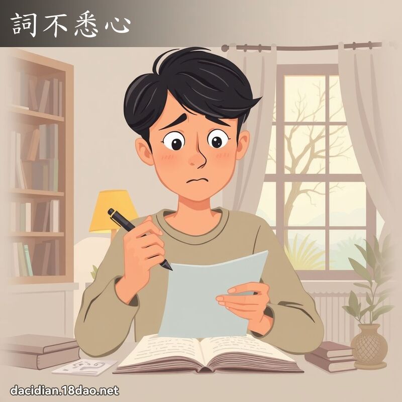 詞不悉心 - 國語大辭典配圖
