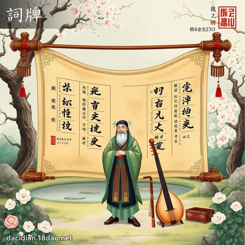 詞牌 - 國語大辭典配圖