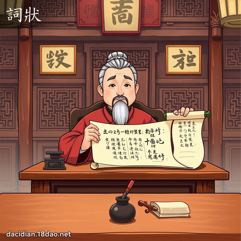 詞狀 - 國語大辭典配圖