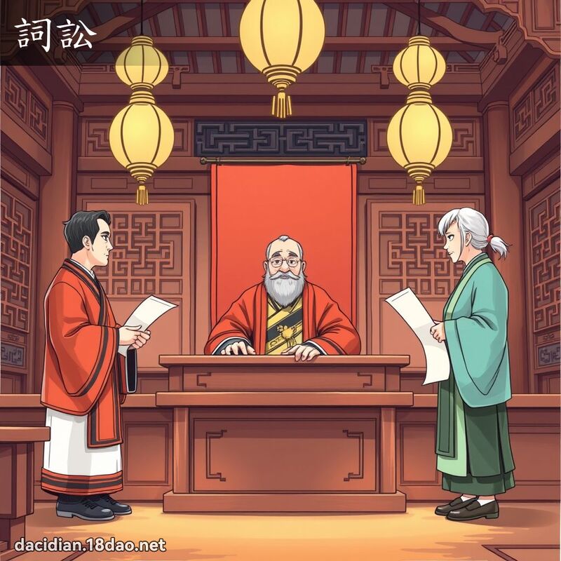 詞訟 - 國語大辭典配圖