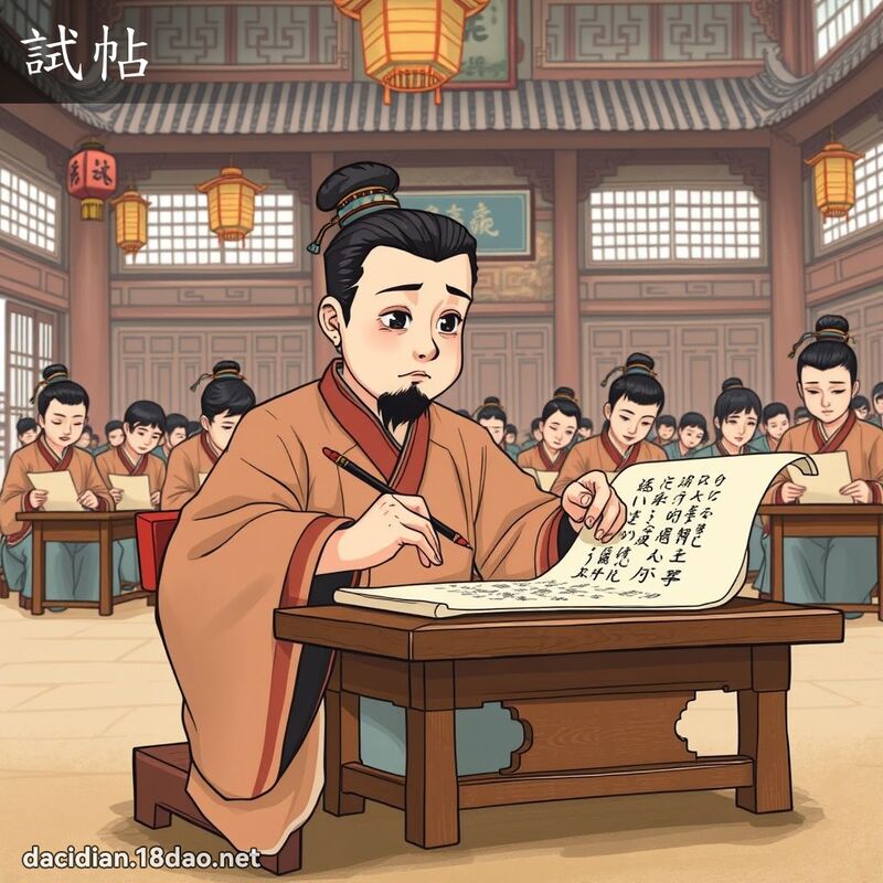 試帖 - 國語大辭典配圖