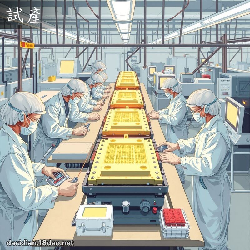 試產 - 國語大辭典配圖