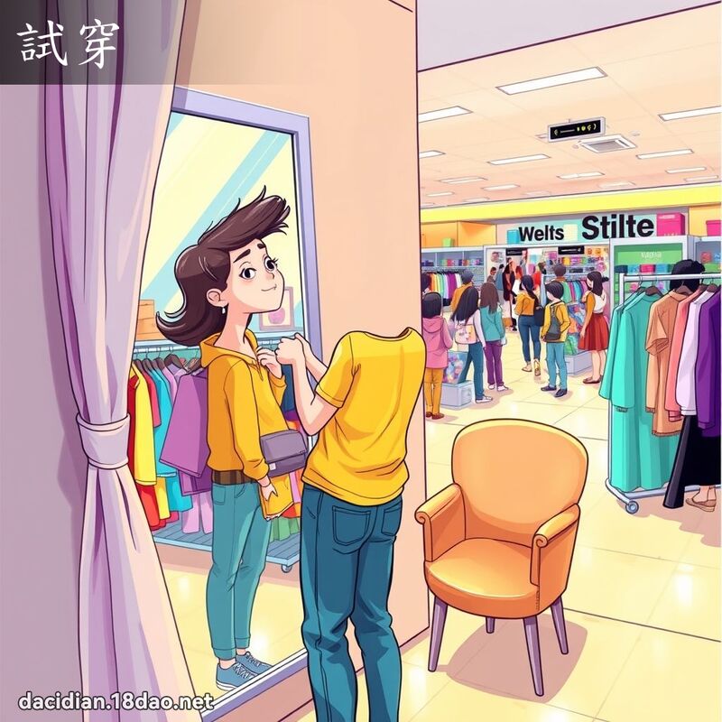 试穿 - 国语大辞典配图