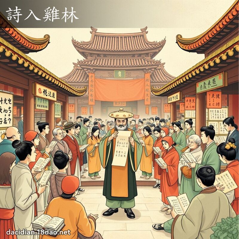 诗入鸡林 - 国语大辞典配图