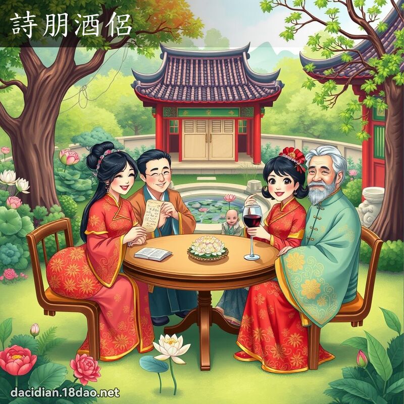 诗朋酒侣 - 国语大辞典配图