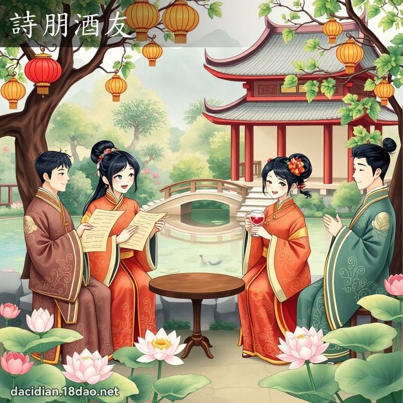 詩朋酒友 - 國語大辭典配圖
