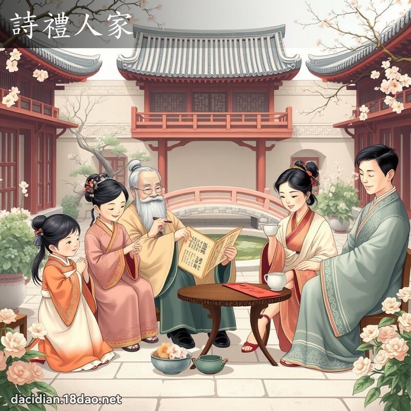 诗礼人家 - 国语大辞典配图